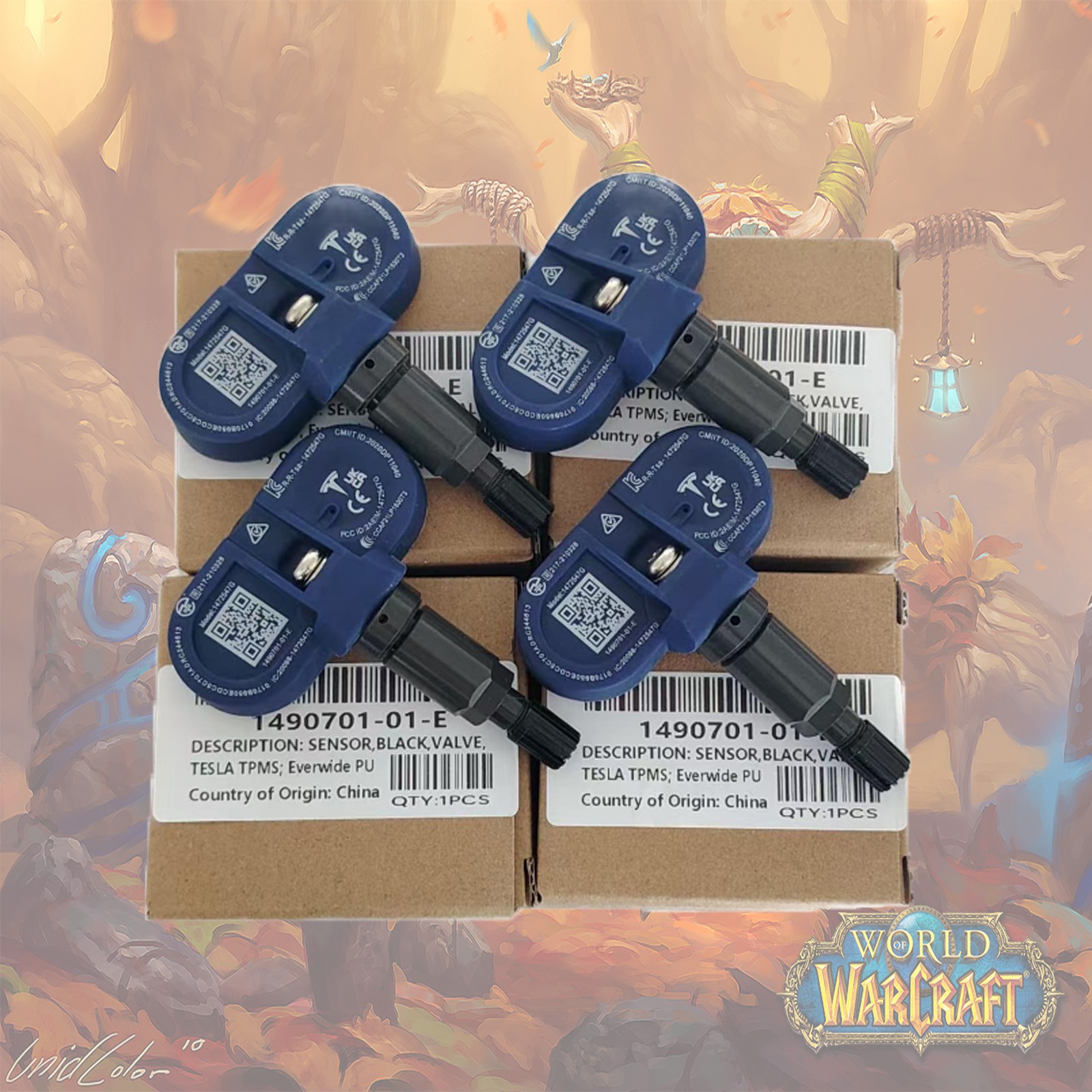 Set of 4 NEW OEM Tesla Model 3 S X Y Bluetooth TPMS Sensor with Nut 1490701-01-E Set of 4 NEW OEM Tesla Model 3 S X Y Bluetooth TPMS Sensor with Nut 1490701-01-E