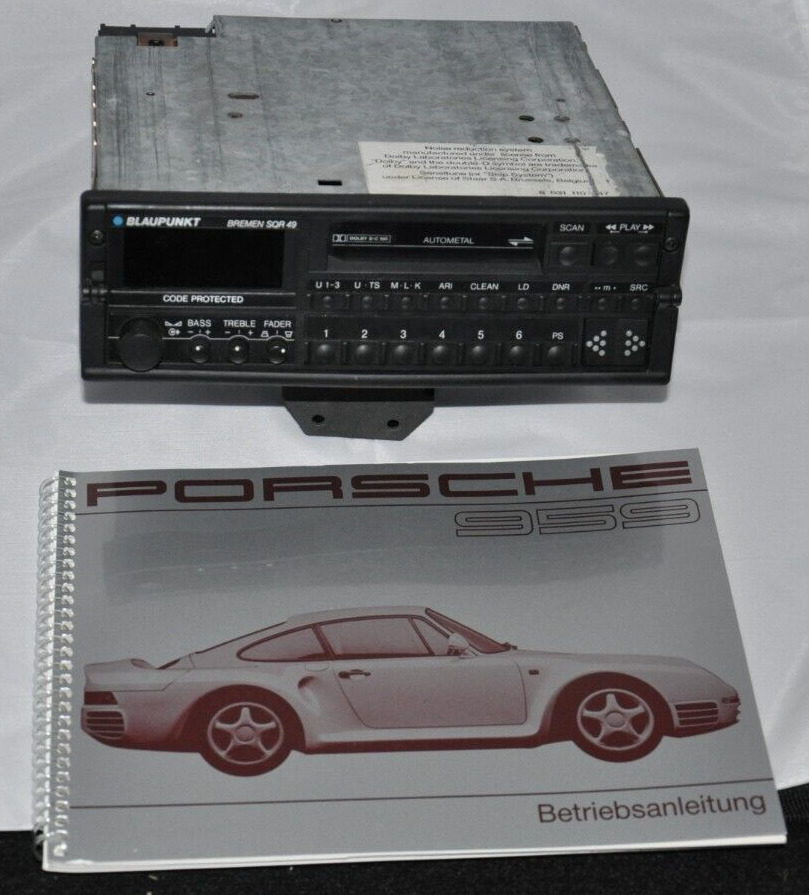 RARE  OEM Porsche 959 Radio Blaupunt Bremen SQR Car Stereo Cassette radio