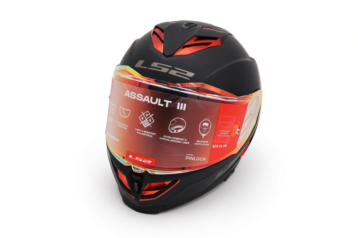 [OPEN BOX] LS2 Helmets Assault III Full Face Motorcycle Helmet W/ SunShield