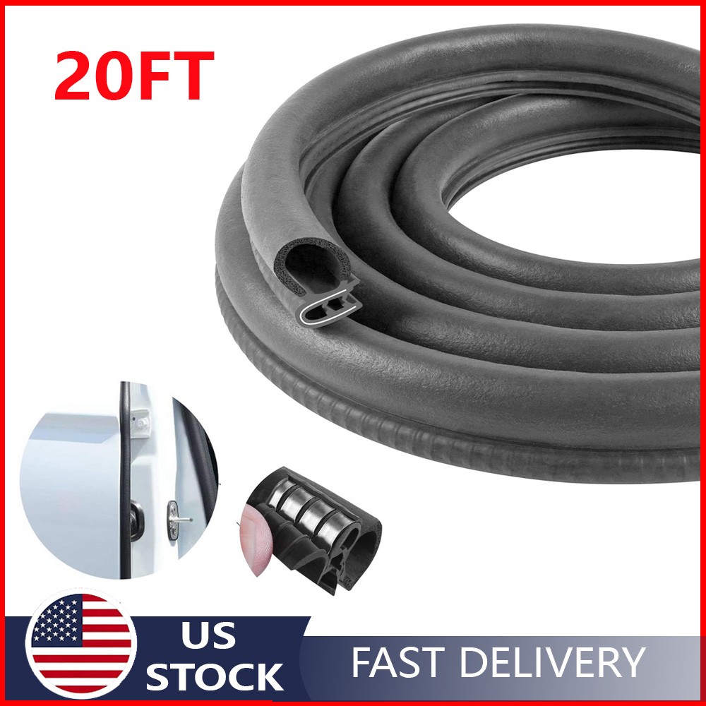 20Ft Rubber Lock Seal Weather Strip Door Window Trunk Hood Edge Trim For Toyota 20Ft Rubber Lock Seal Weather Strip Door Window Trunk Hood Edge Trim For Toyota