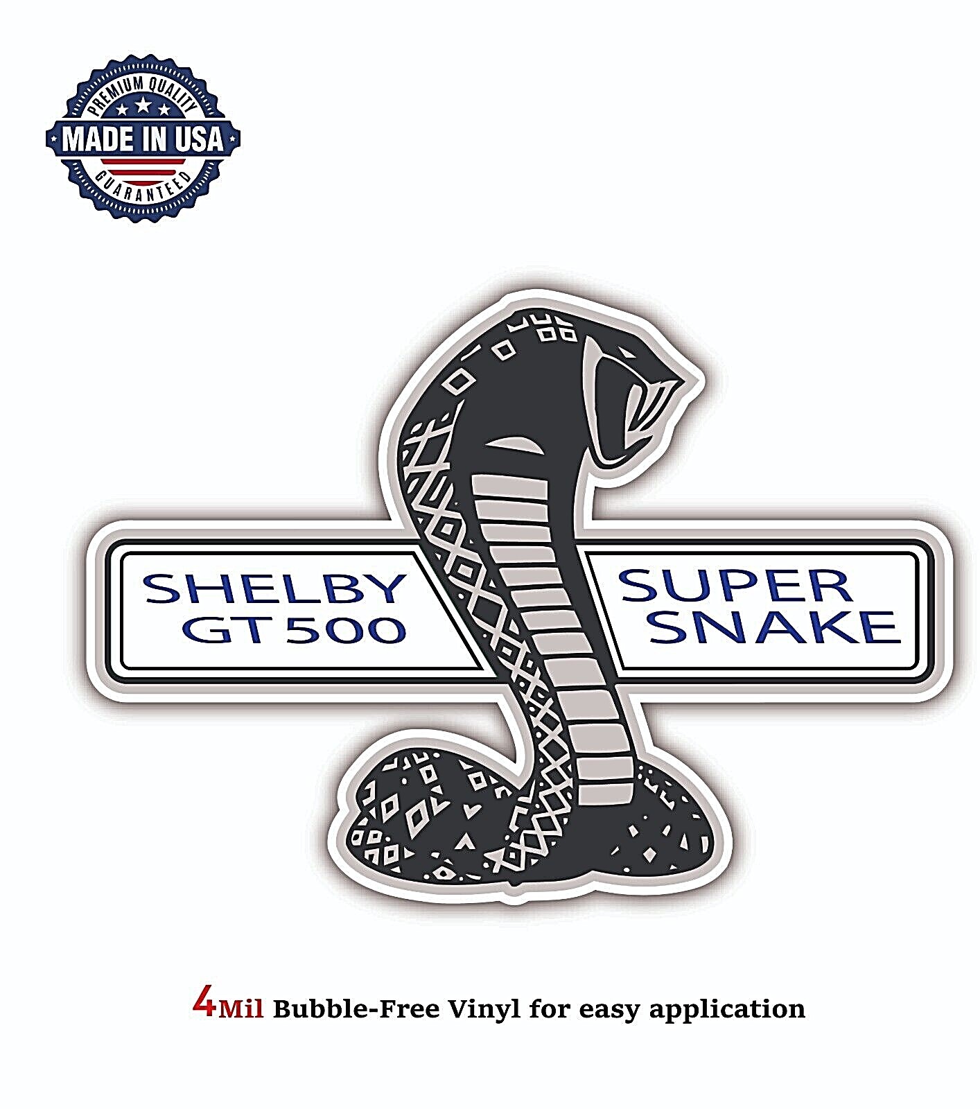SHELBY COBRA FORD VINYL DECAL STICKER CAR TRUCK BUMPER 4MIL BUBBLE FREE US MADE