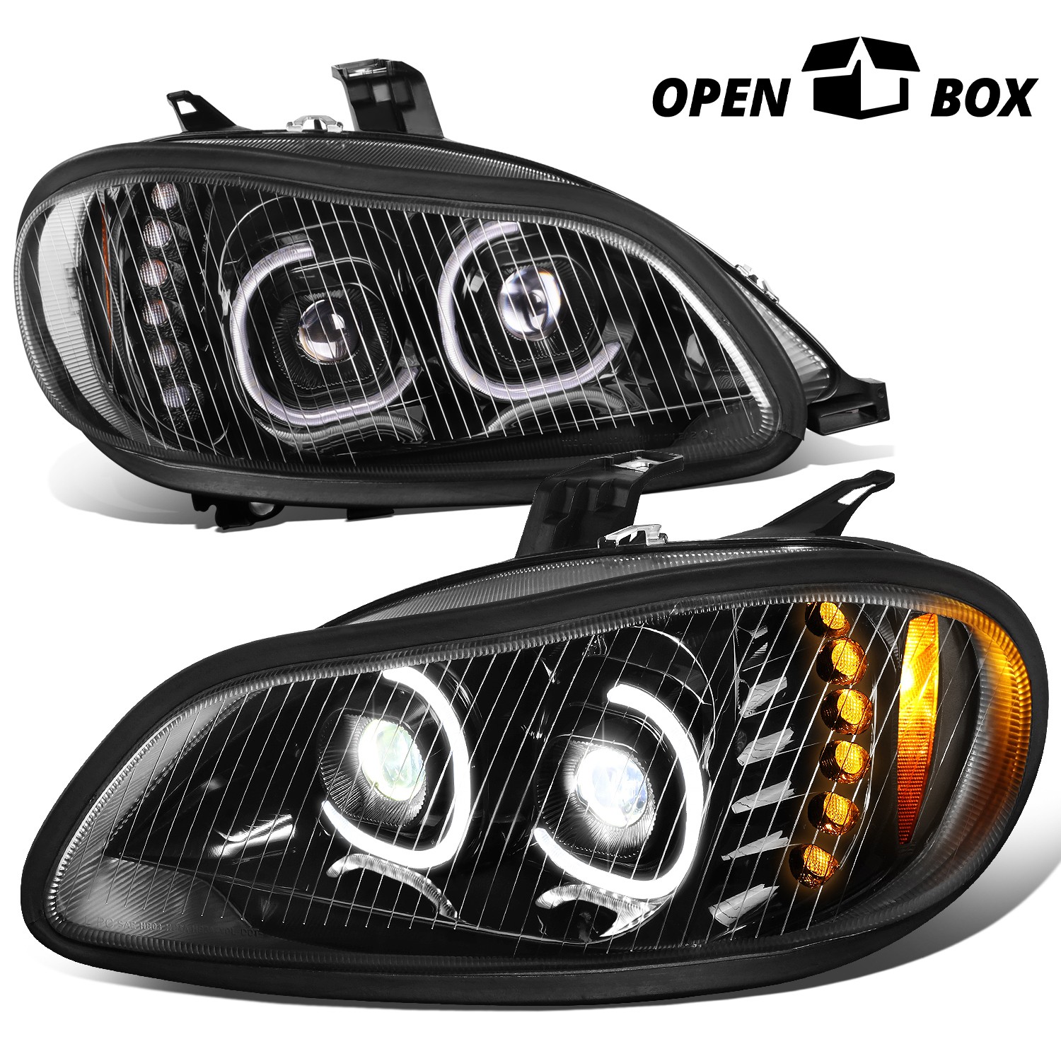 [OPEN BOX] LED HALO SIGNAL PROJECTOR HEADLIGHT FOR 2003-2019 FREIGHTLINER M2 106