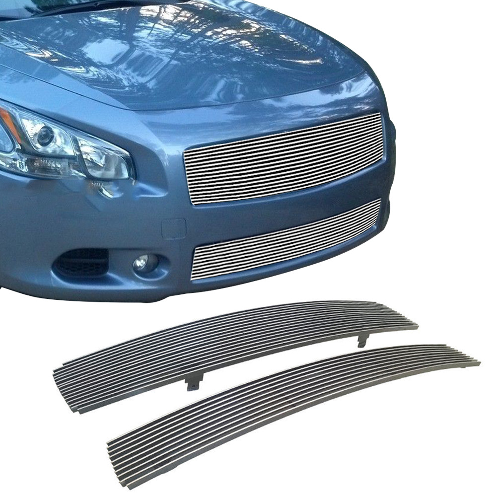 Fits 2009-2014 Nissan Maxima Chrome Billet Grille Grill Combo Insert Aluminum Fits 2009-2014 Nissan Maxima Chrome Billet Grille Grill Combo Insert Aluminum