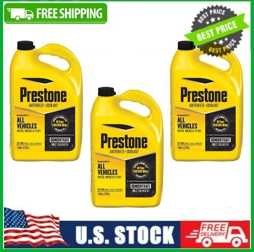 3 Pack Prestone All Vehicles, 10yr/300k Mi- Antifreeze+Coolant, 1Gal Concentrate 3 Pack Prestone All Vehicles, 10yr/300k Mi- Antifreeze+Coolant, 1Gal Concentrate