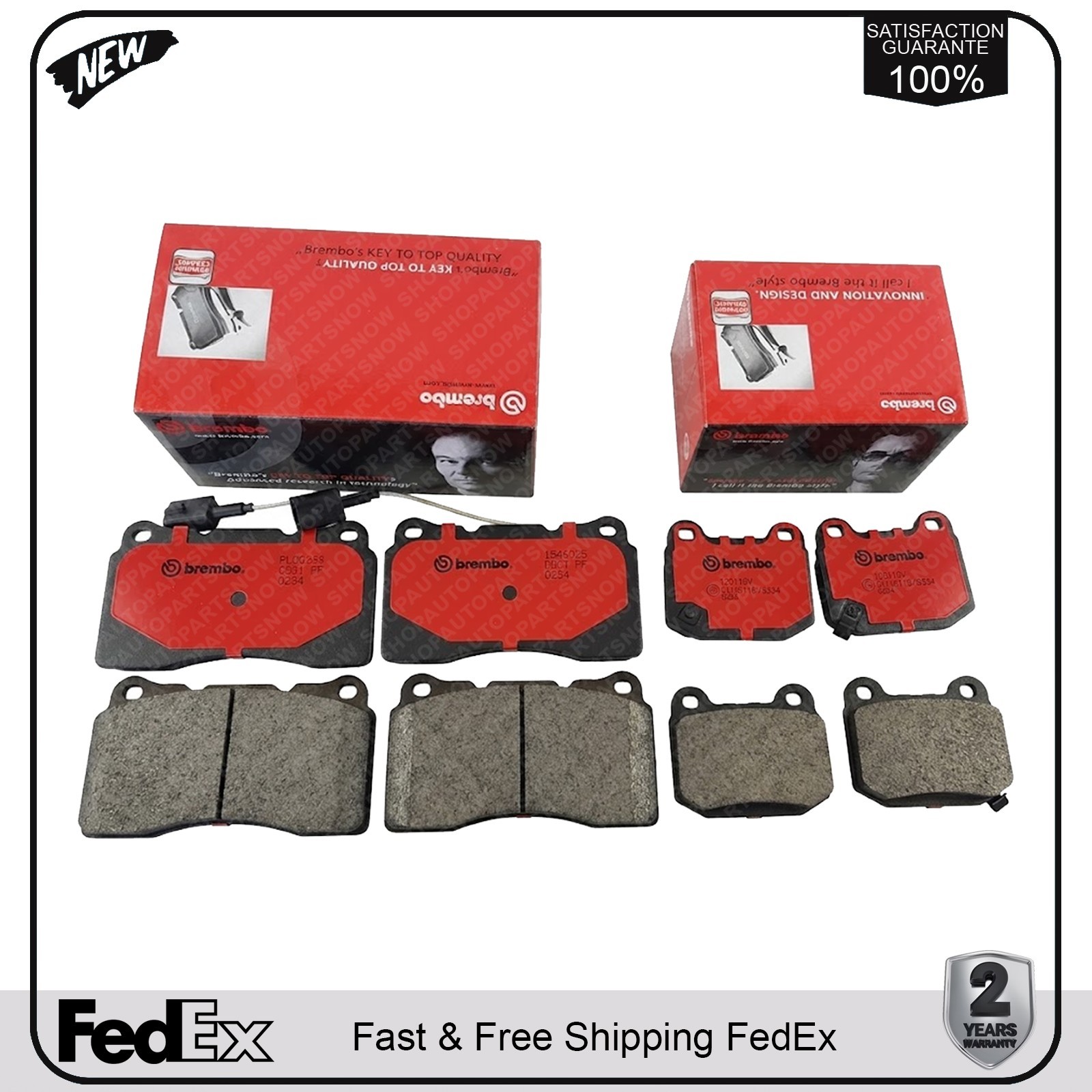 Brembo NAO Ceramic Front & Rear Brake Pads Set of 4 For 2015-2017 Subaru WRX STi Brembo NAO Ceramic Front & Rear Brake Pads Set of 4 For 2015-2017 Subaru WRX STi