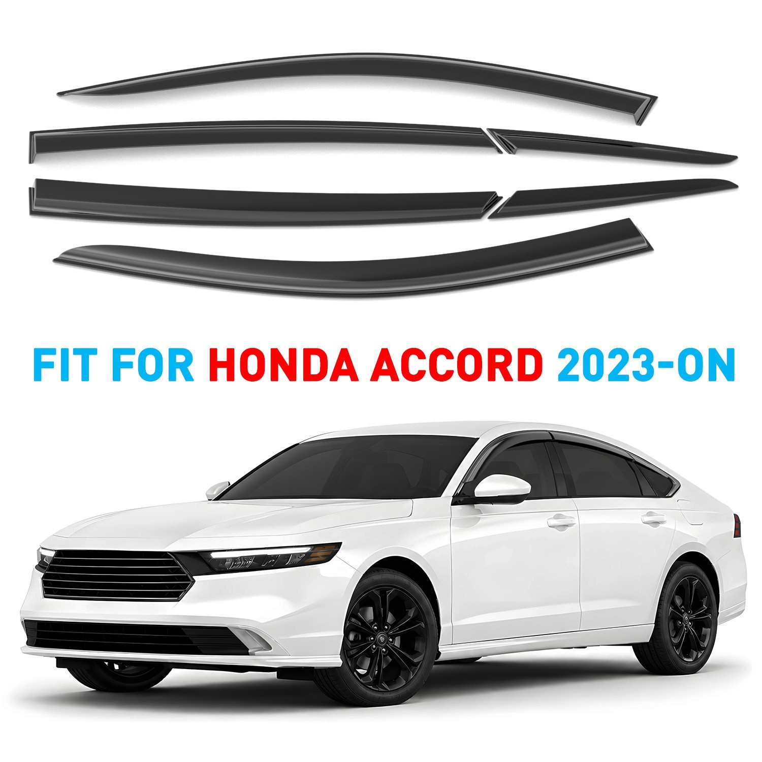 Rain Guards Vent Visors Shade for 2023-2026 Honda Accord SHATTERPROOF