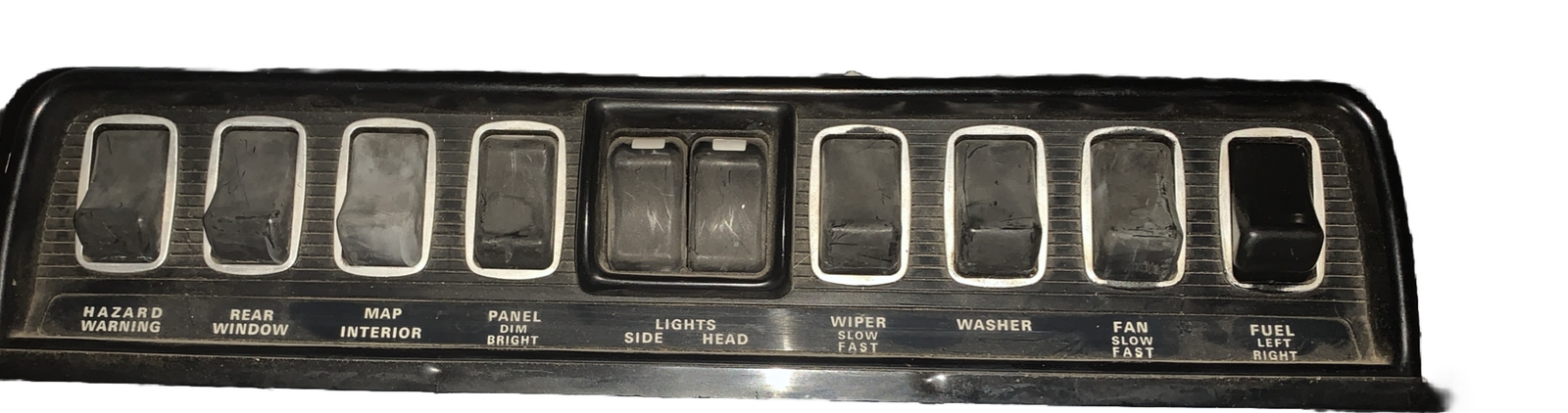 Jaguar Series 3 E-Type Console Panel With Switches OEM Jaguar Series 3 E-Type Console Panel With Switches OEM