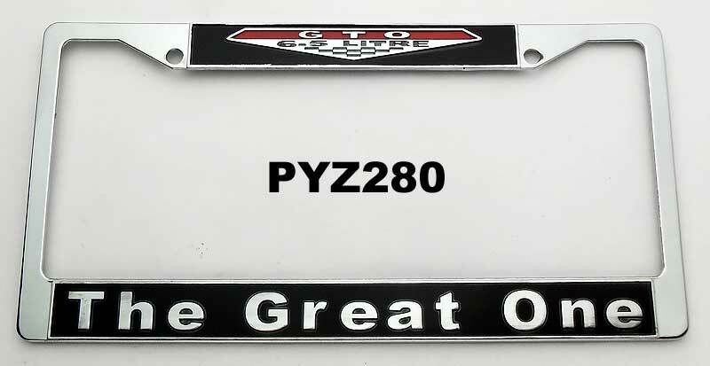 64-72 Pontiac GTO 'The Great One' 6.5L Litre License Plate Frame Bracket 