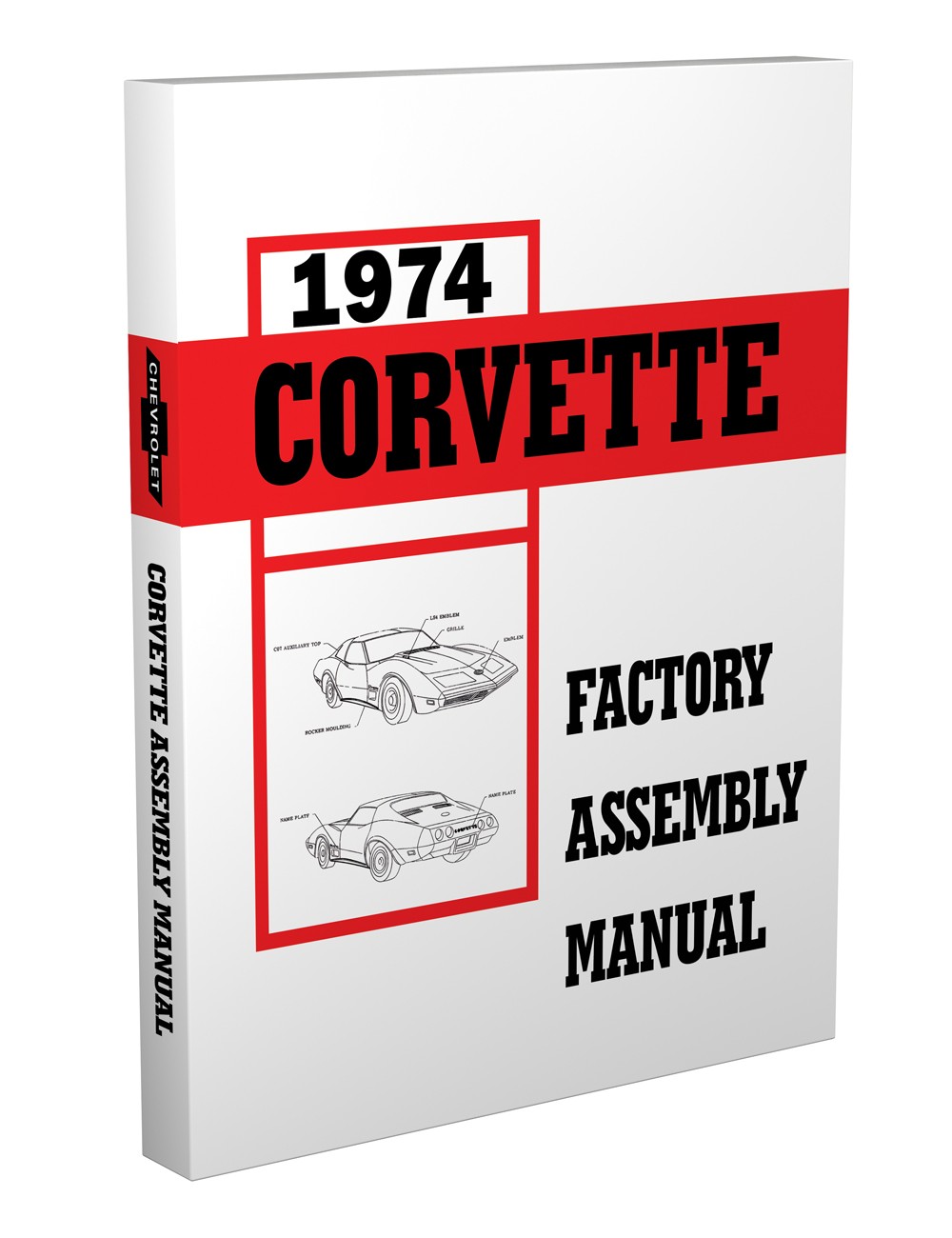1974 Corvette Factory Assembly Manual Bound 74 Exploded views Chevrolet Chevy