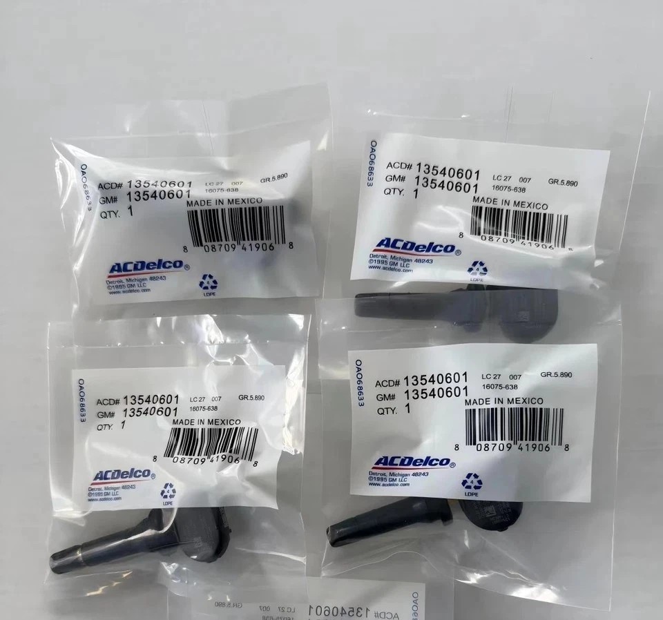 4PCS Genuine OEM GM TPMS 13540601 Tire Pressure Sensor For GMC Trucks & Vans