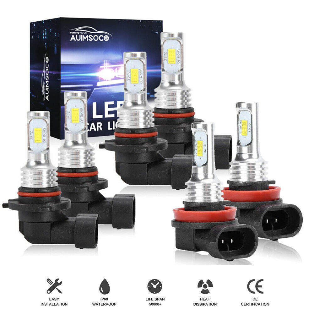 For Toyota Camry 2007- 2014 LED Headlight Bulbs Kit High / Low Beam + Fog Light