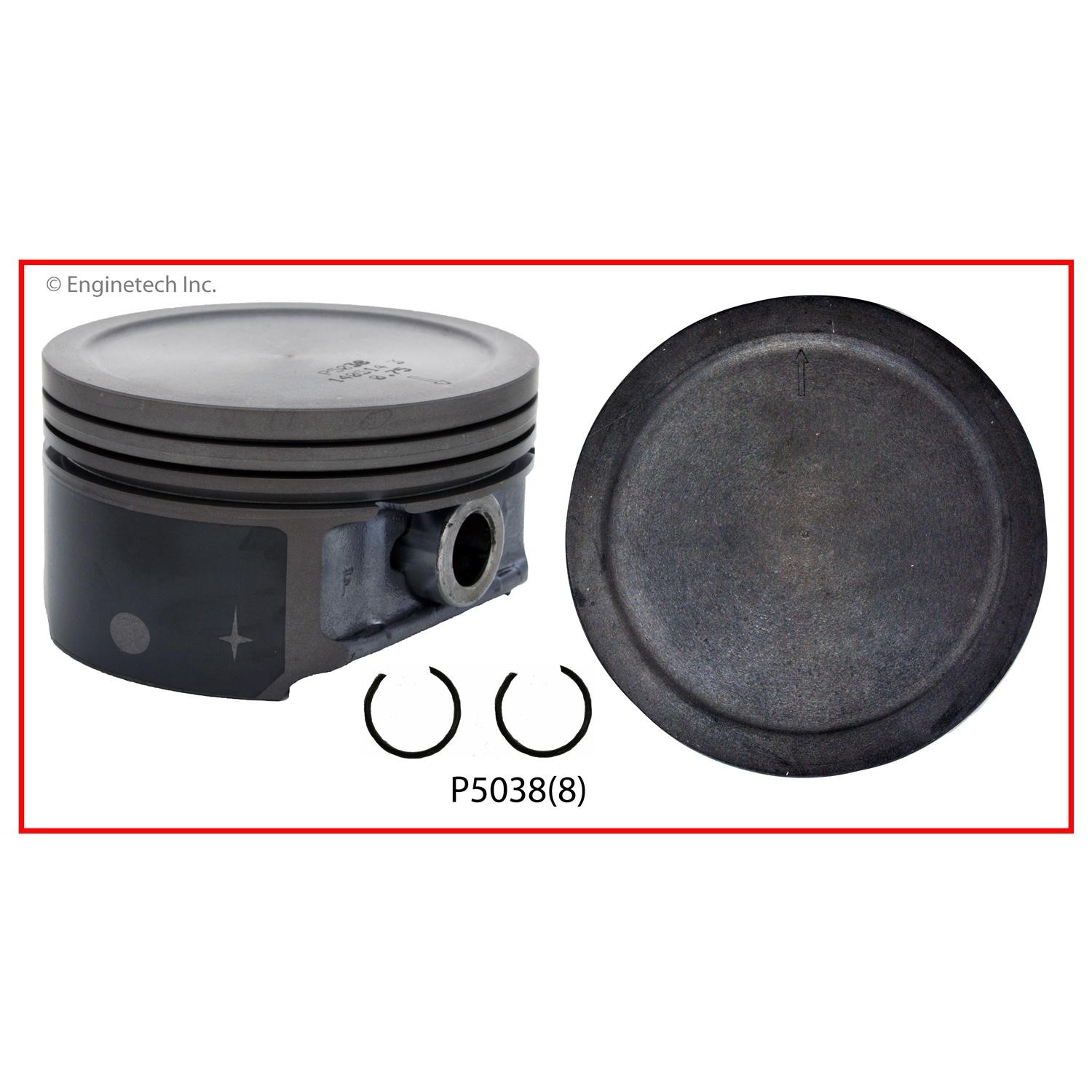 Enginetech P5038(1)STD Engine Single Piston Without Rings for Cadillac Escalade Enginetech P5038(1)STD Engine Single Piston Without Rings for Cadillac Escalade