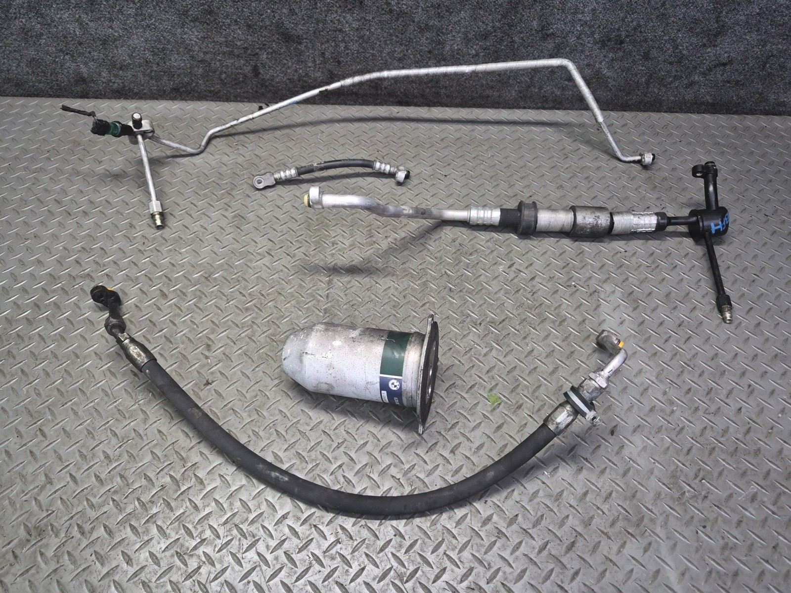 97-98 BMW E39 540i M62 SET OF 5 A/C AIR CONDITION HOSE PIPE LINE DRYER OEM