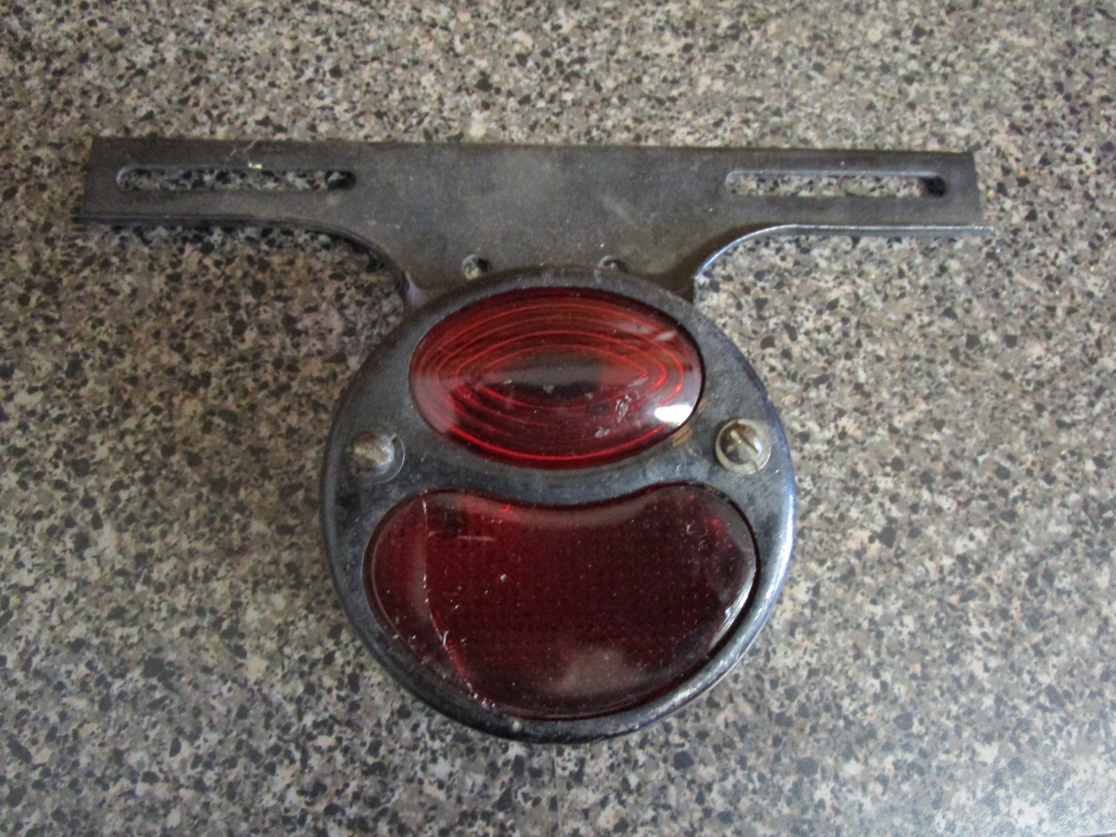 Vintage Duolamp Rear Tail Light  w/ license plate bracket Ford Model A