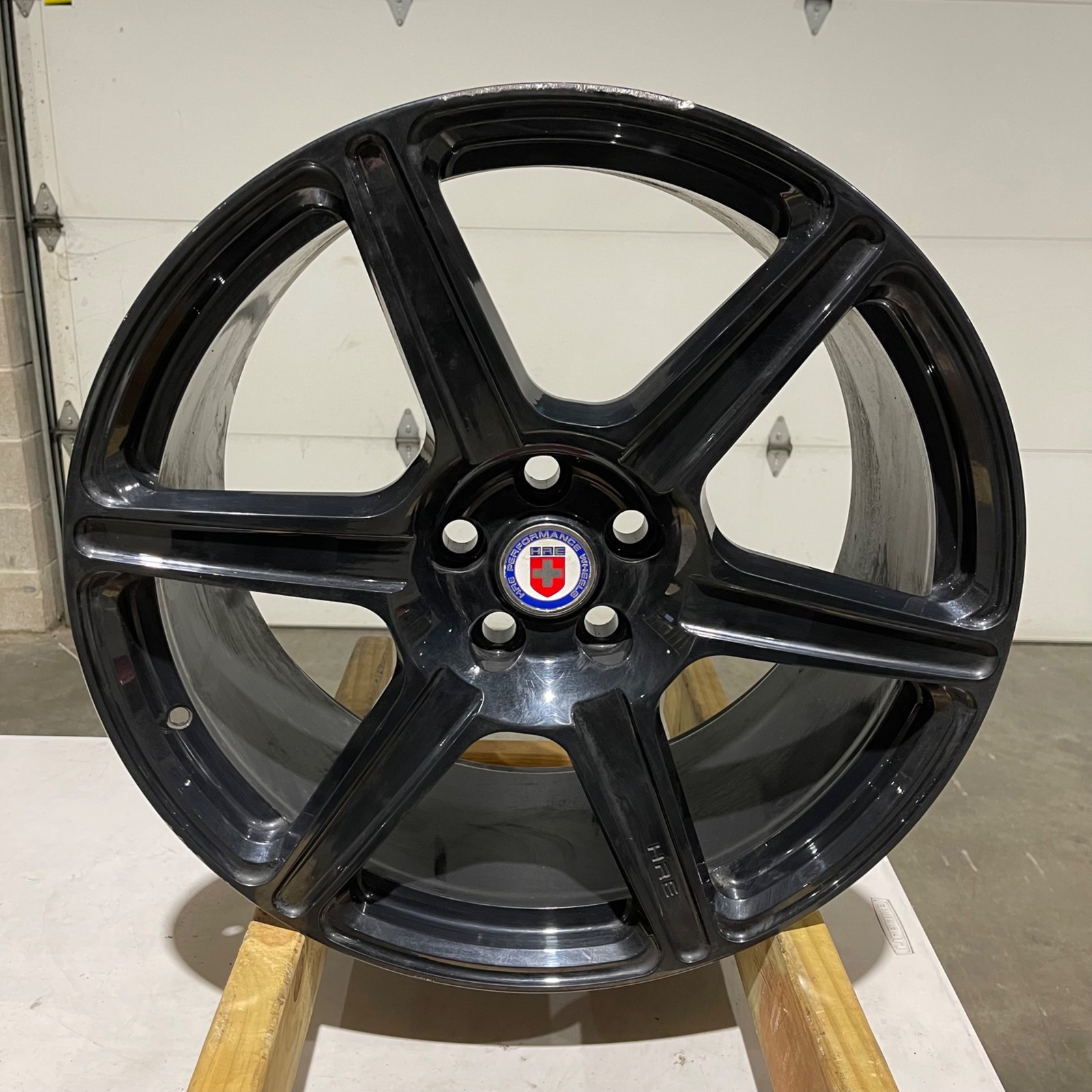 HRE P106 Forged Monoblok Wheel Single 10x21 ET35 5x120 Gloss Black 21 Inch BMW