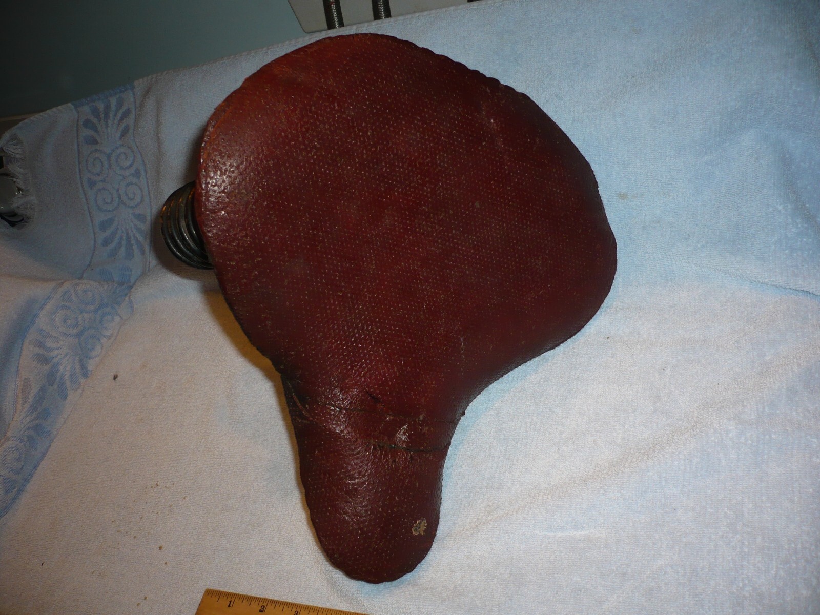 antique motorcycle ORIGINAL seat indian  harley   whizzer Bike