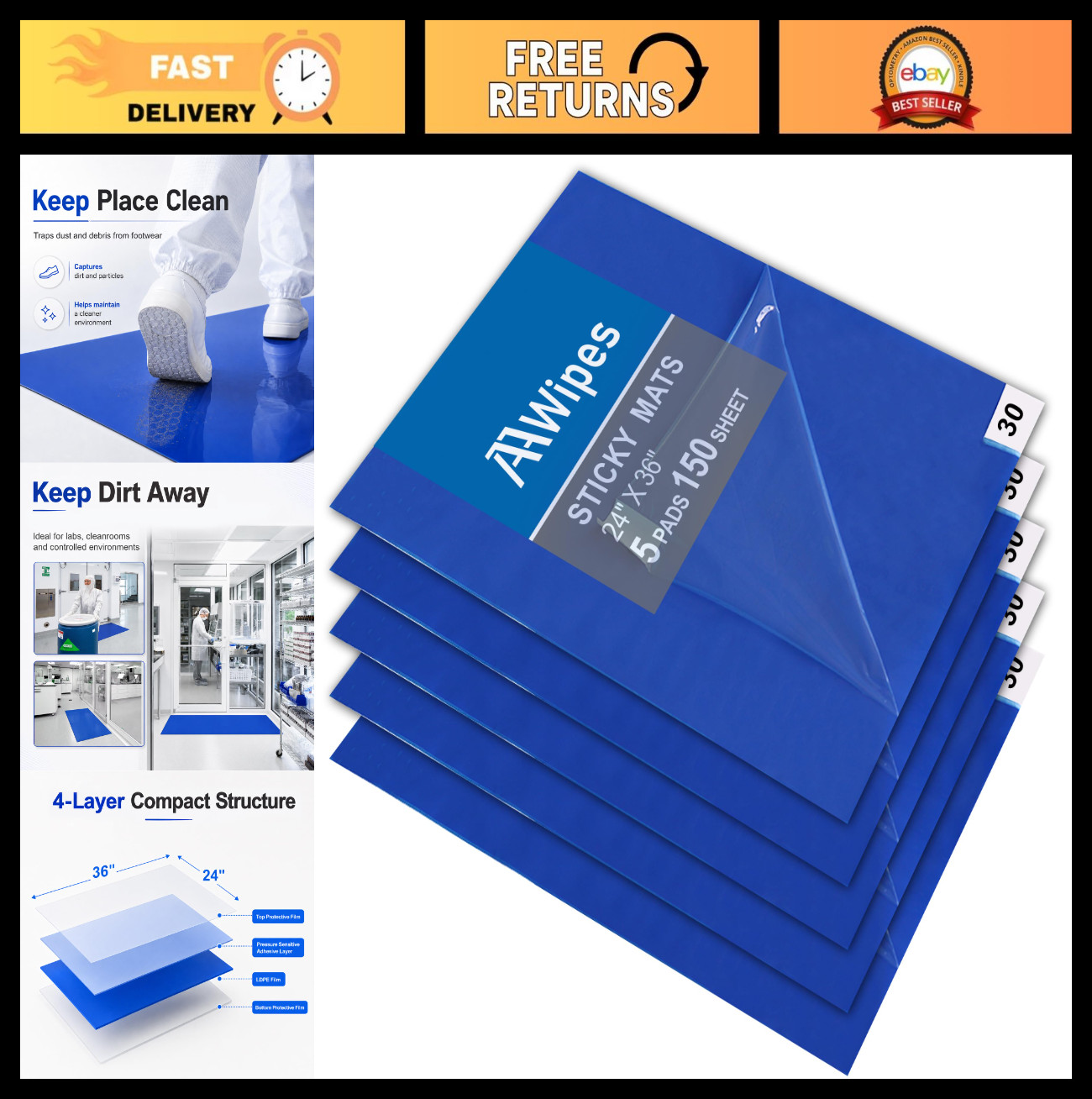 Sticky Mat Tacky Pads 24