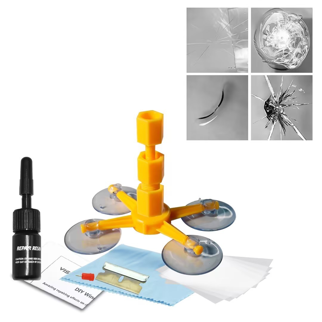 Car Windshield Repair Tool Kit – Professional Grade Glass Chip & Crack Fix