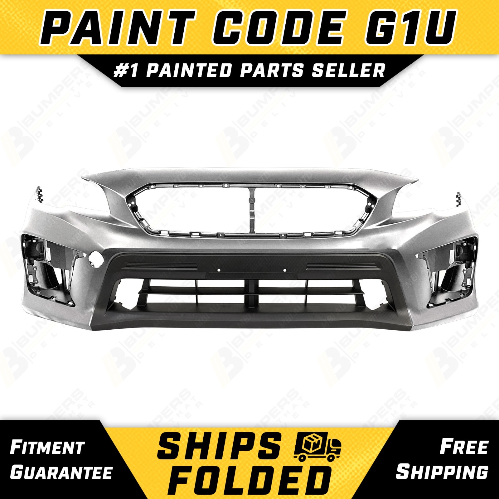 NEW Painted *G1U Silver* Front Bumper Cover Replacement for 2018-2021 Subaru WRX