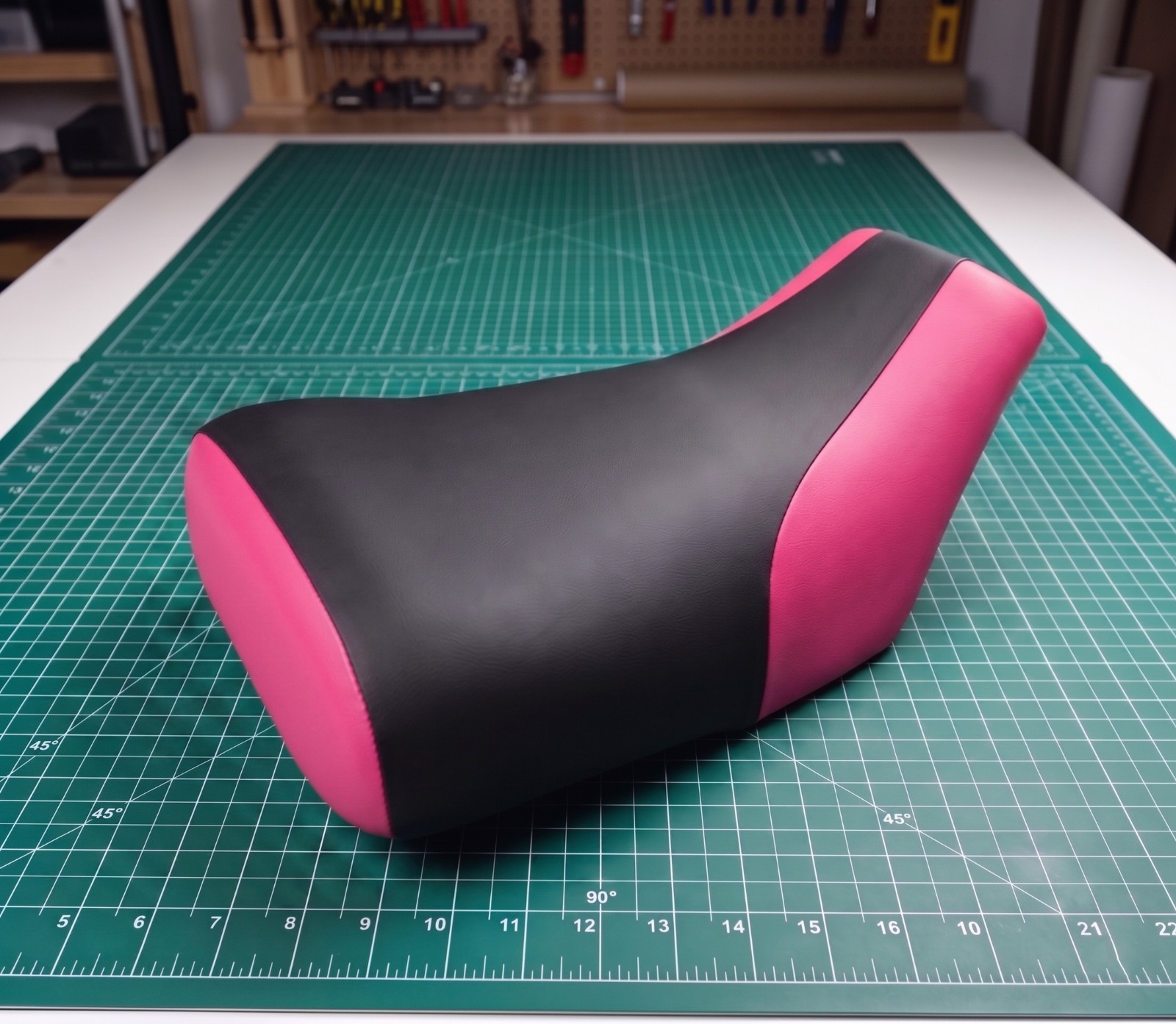 Honda TRX350 Foreman Seat Cover For 1986 To 1989 Pink Black Vinyl Seat Cover