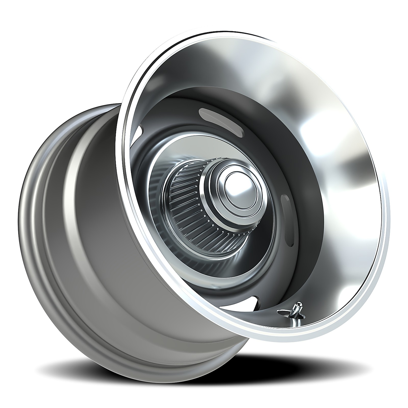 Vision 55 Rally 15x10 5x127 -32mm Silver Wheel 55-5173
