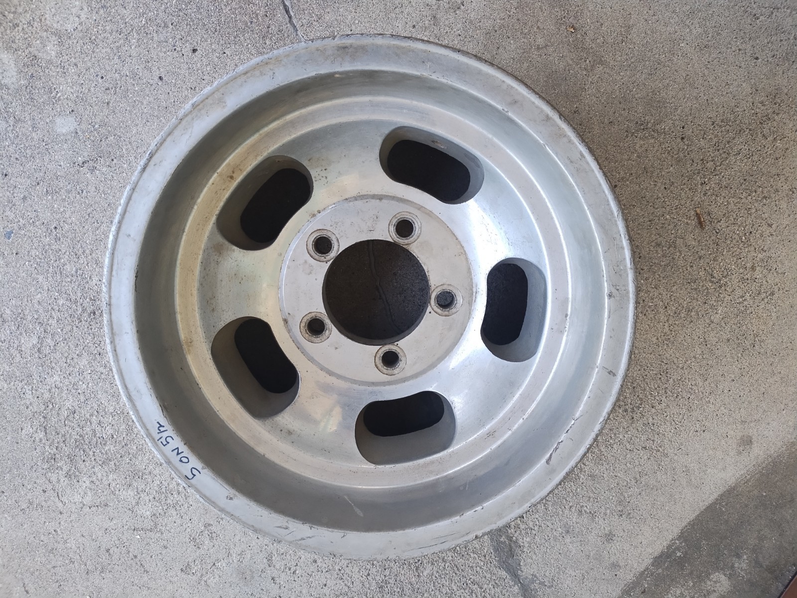 Vintage Slotted Mag Wheel US Indy 15 X 8.5 5 On 5.5 Jeep Dodge Ford Aluminum 