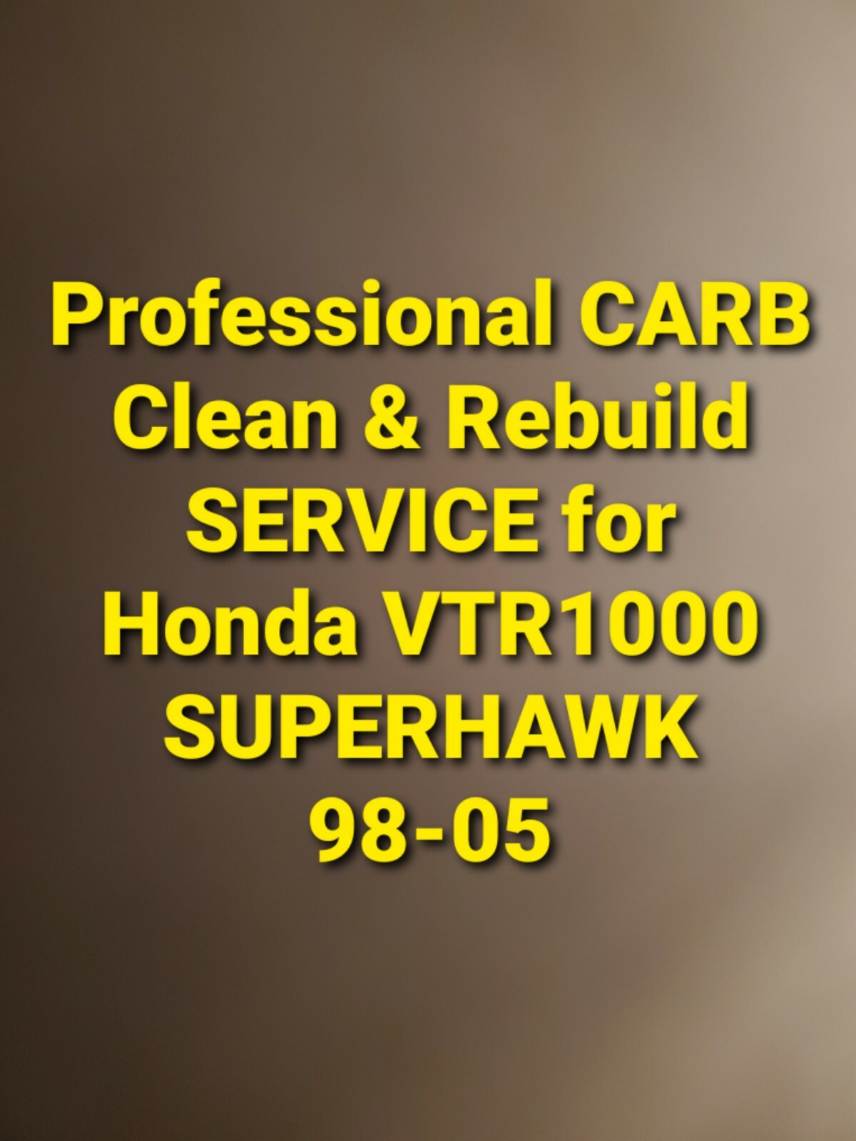 98-05 Honda VTR1000 SUPERHAWK Professional Carb clean & rebuild service VTR 1000