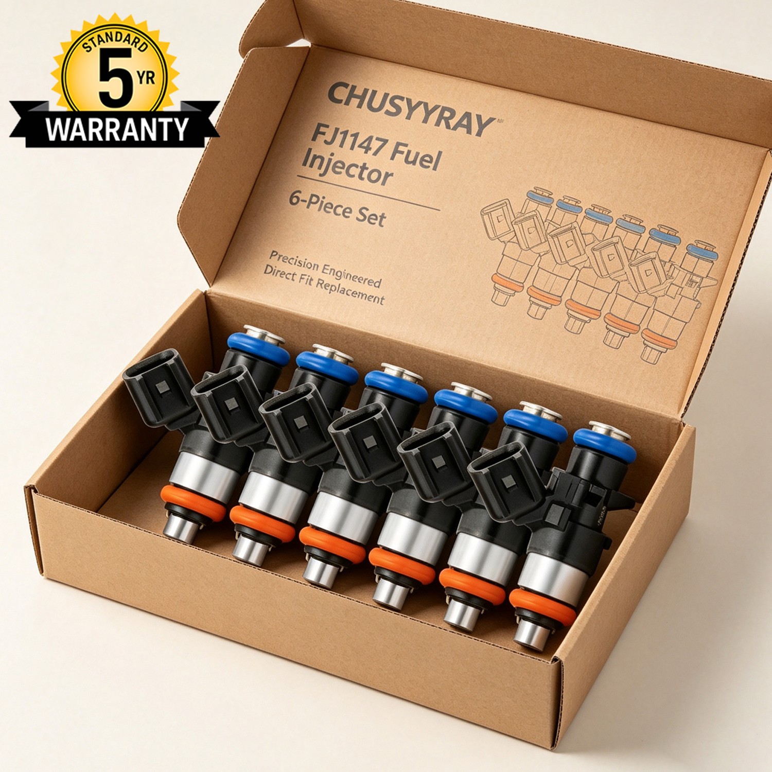 6 NEW upgrade Fuel Injector FOR 2011-2019 Jeep Grand Cherokee 3.6L 0280158233 V6