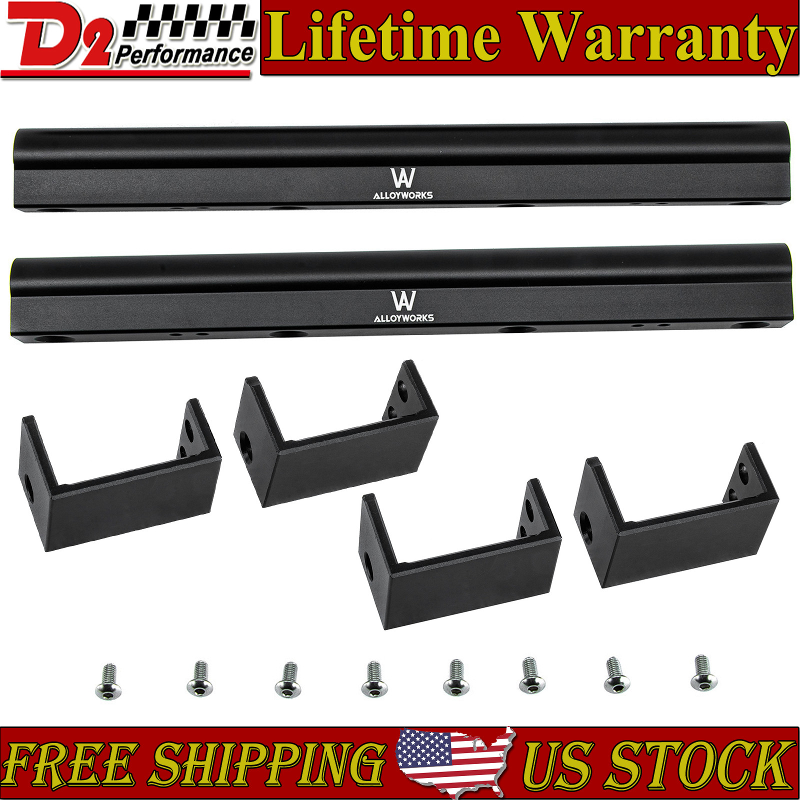 Performance Billet Fuel Rails Fit 1996-98 Ford Mustang Cobra SVT 4.6L DOHC
