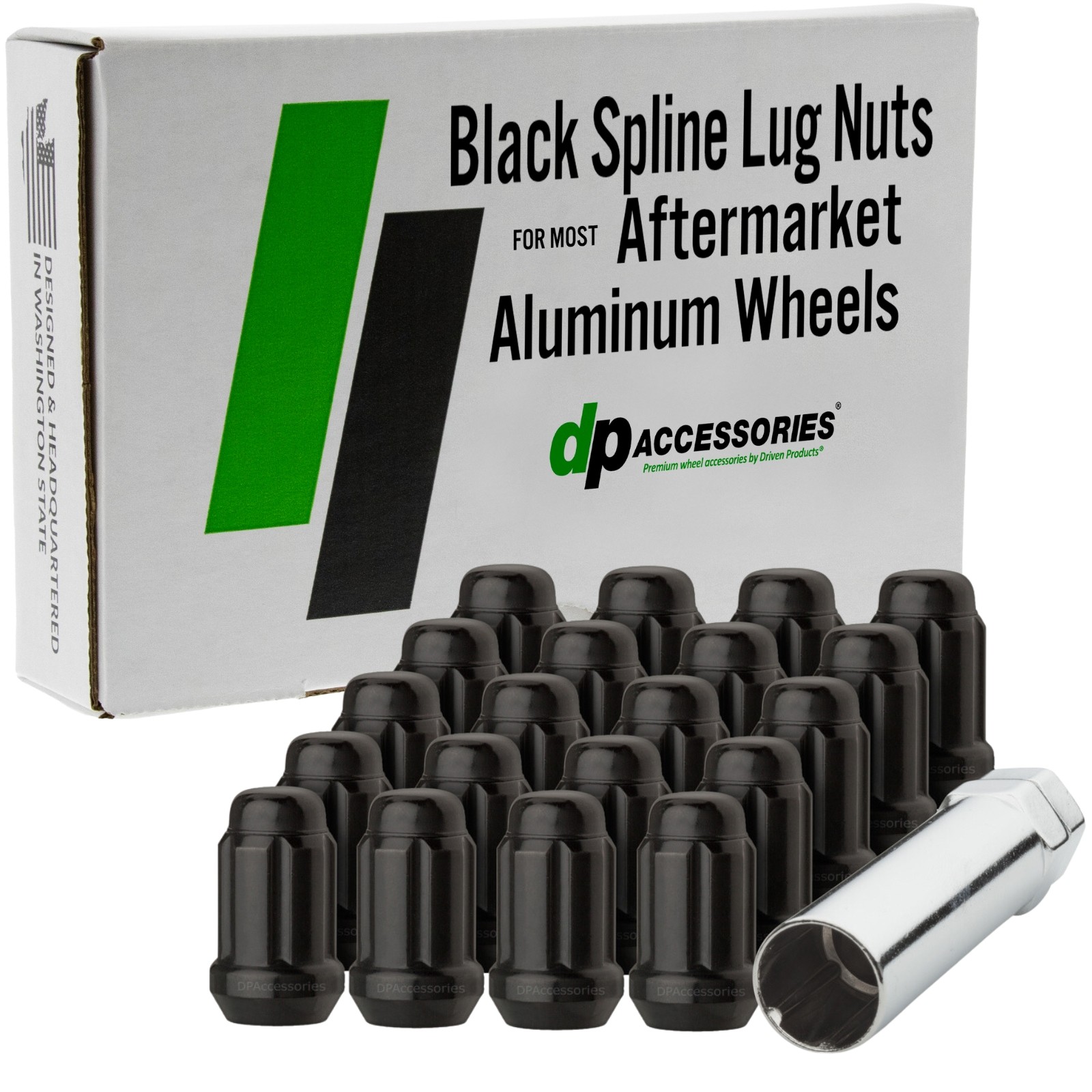 Black Lug Nuts for 1991-1993 Mitsubishi 3000GT with Aftermarket Wheels