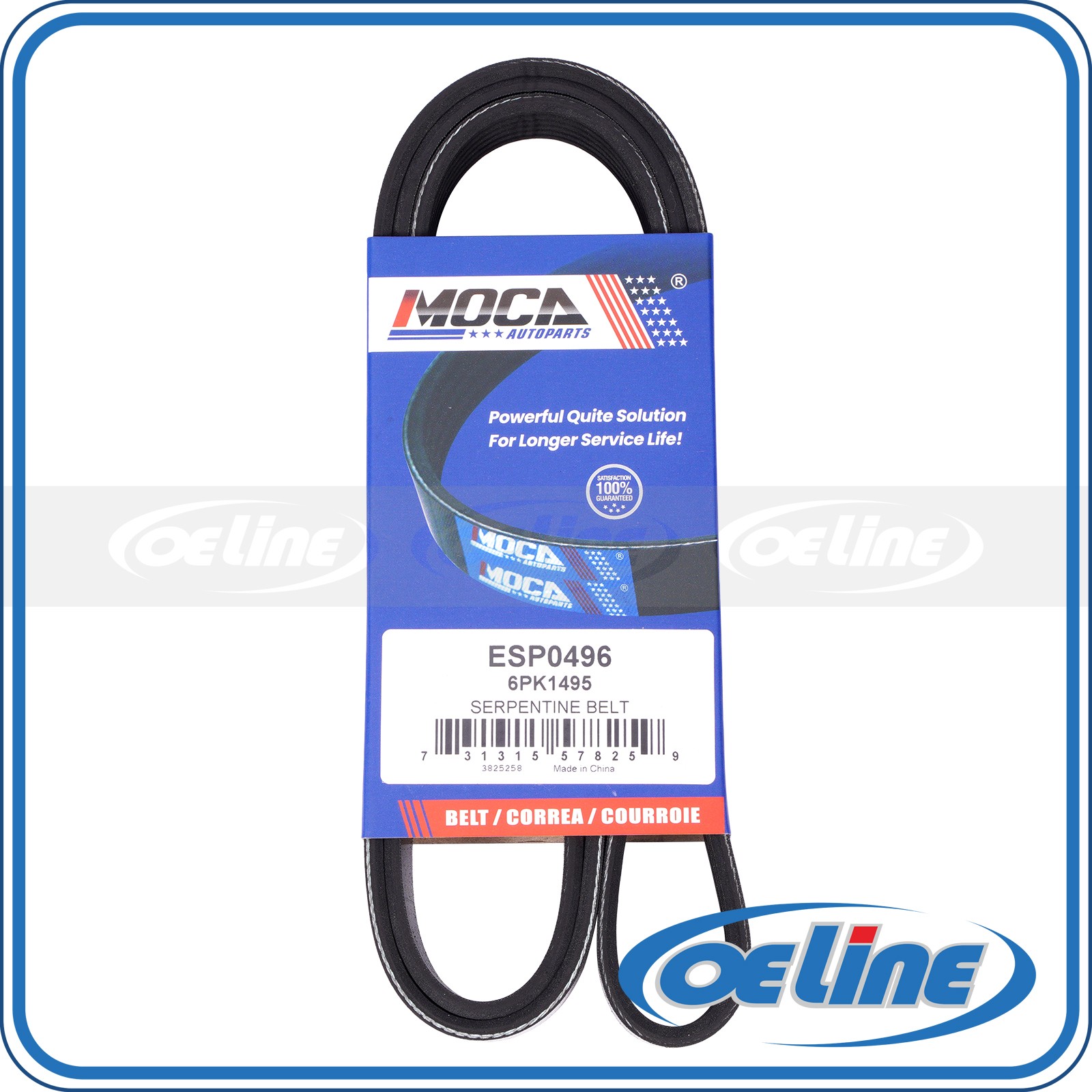 6PK1495 EPDM Serpentine Belt for Cadillac Escalade Chevrolet Silverado Tahoe