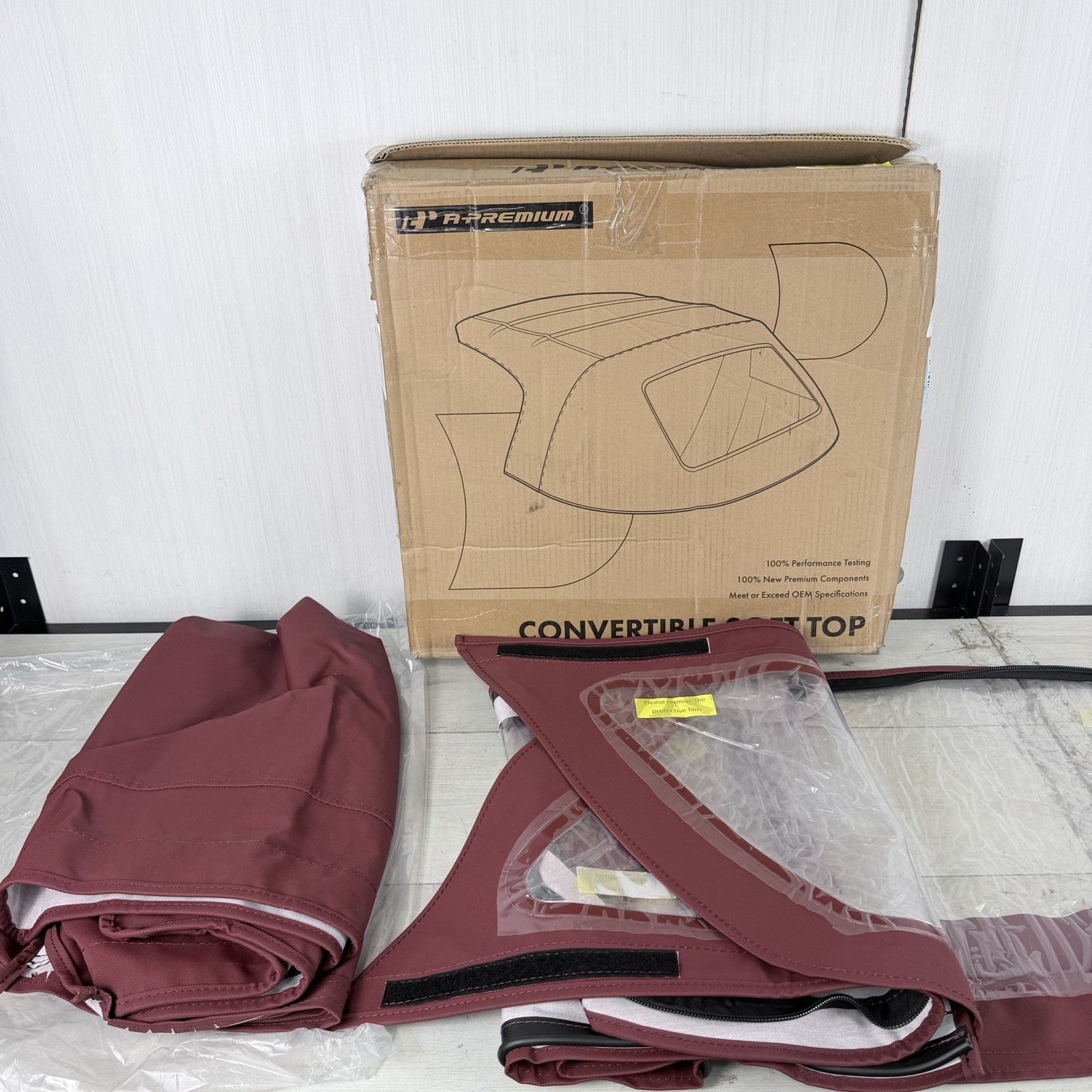 A-Premium Bordeaux Convertible Soft Top w/ Plastic Window for Isuzu Amigo Rodeo A-Premium Bordeaux Convertible Soft Top w/ Plastic Window for Isuzu Amigo Rodeo