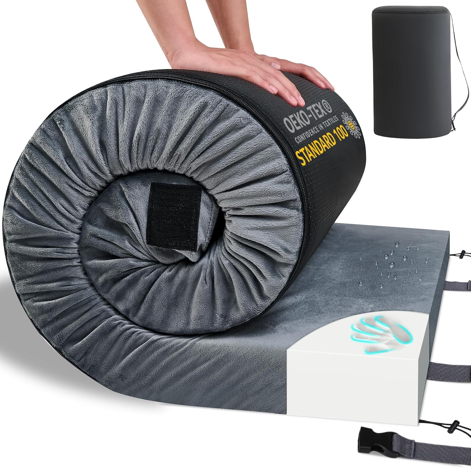Memory Foam Camping Mattress Pad Portable Car Sleeping Pad