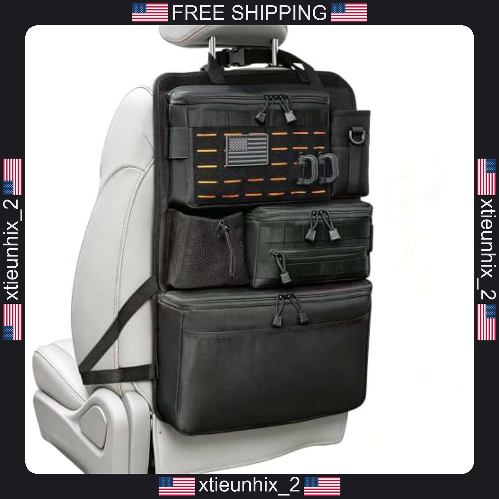 Car Seat Back Organizer with Multiple Pockets and Sag-Proof Design