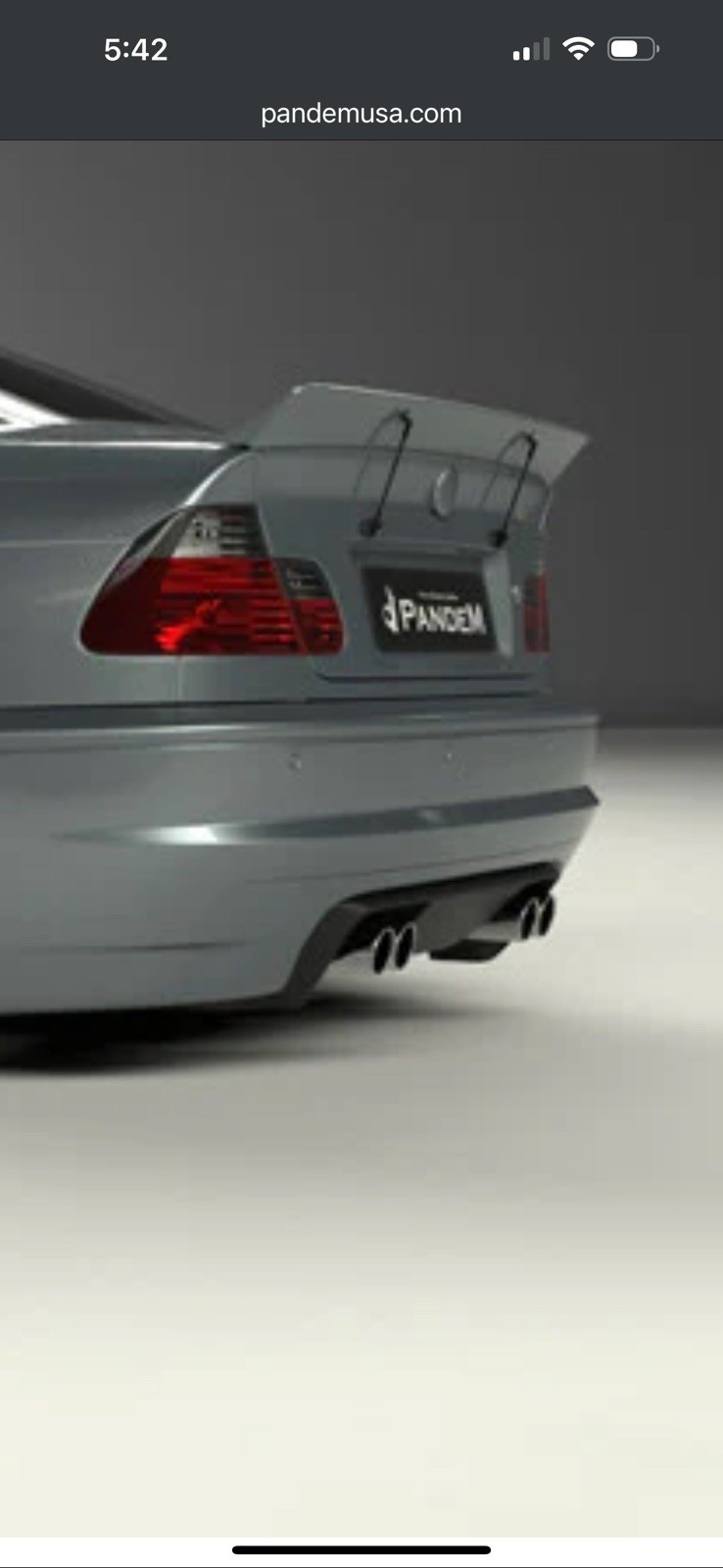 Pandem Aero Rear Wing E46 M3
