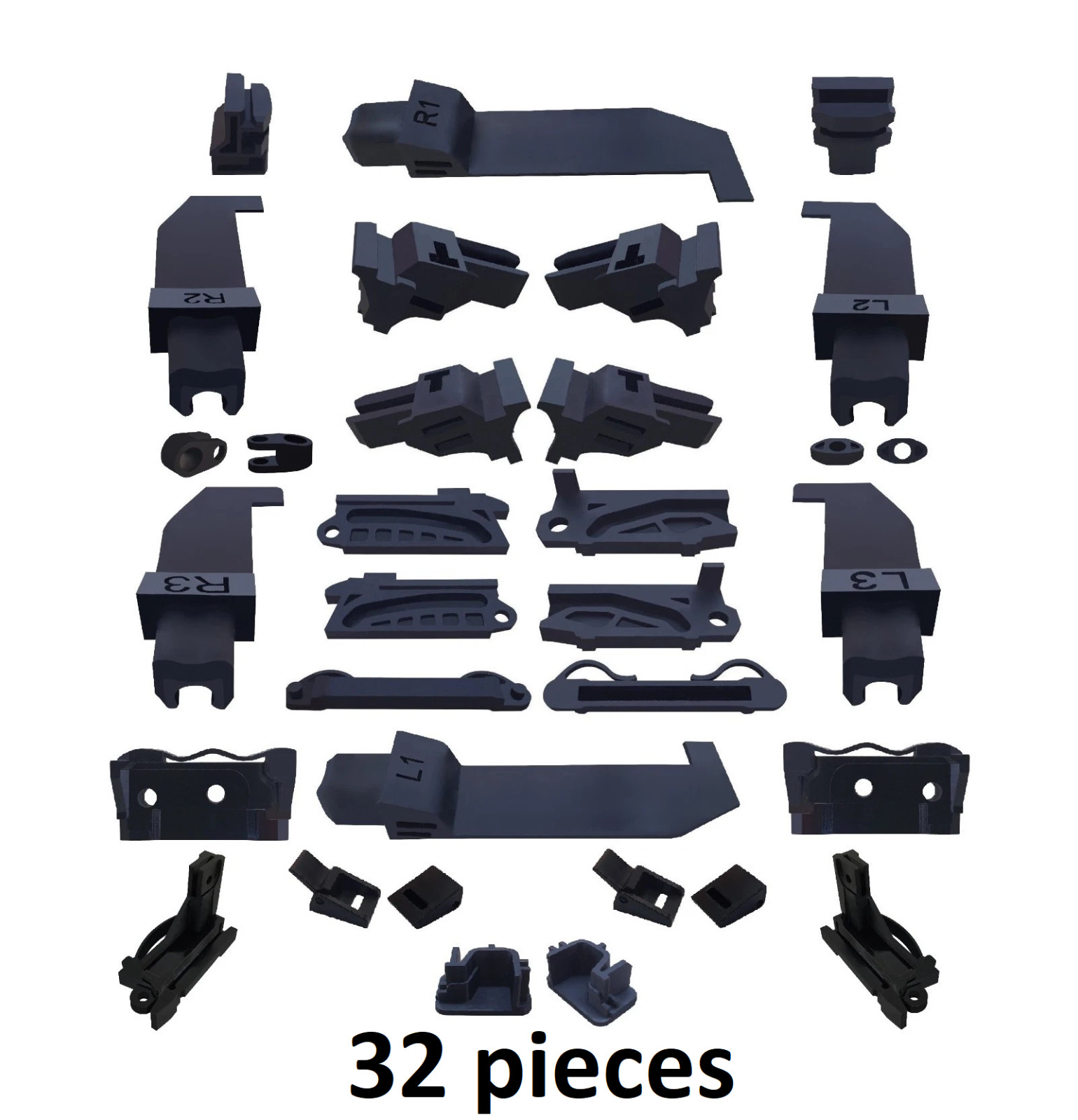 Kit Repairing Complete for Hood Soft Top Fiat 500C Cabrio (32 Pieces)
