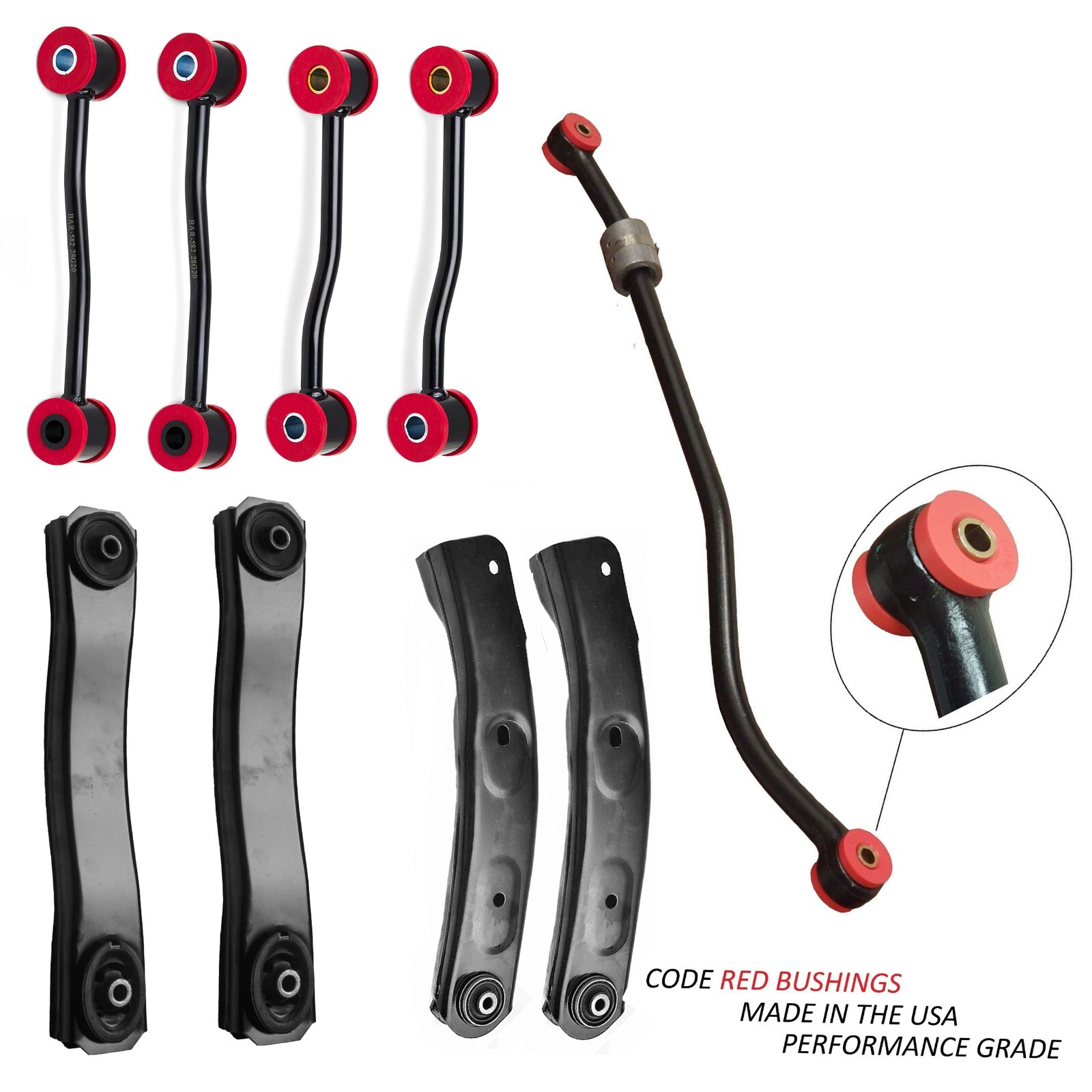 9PC Suspension Kit with Track Bar for 1999-2004 Jeep Grand Cherokee