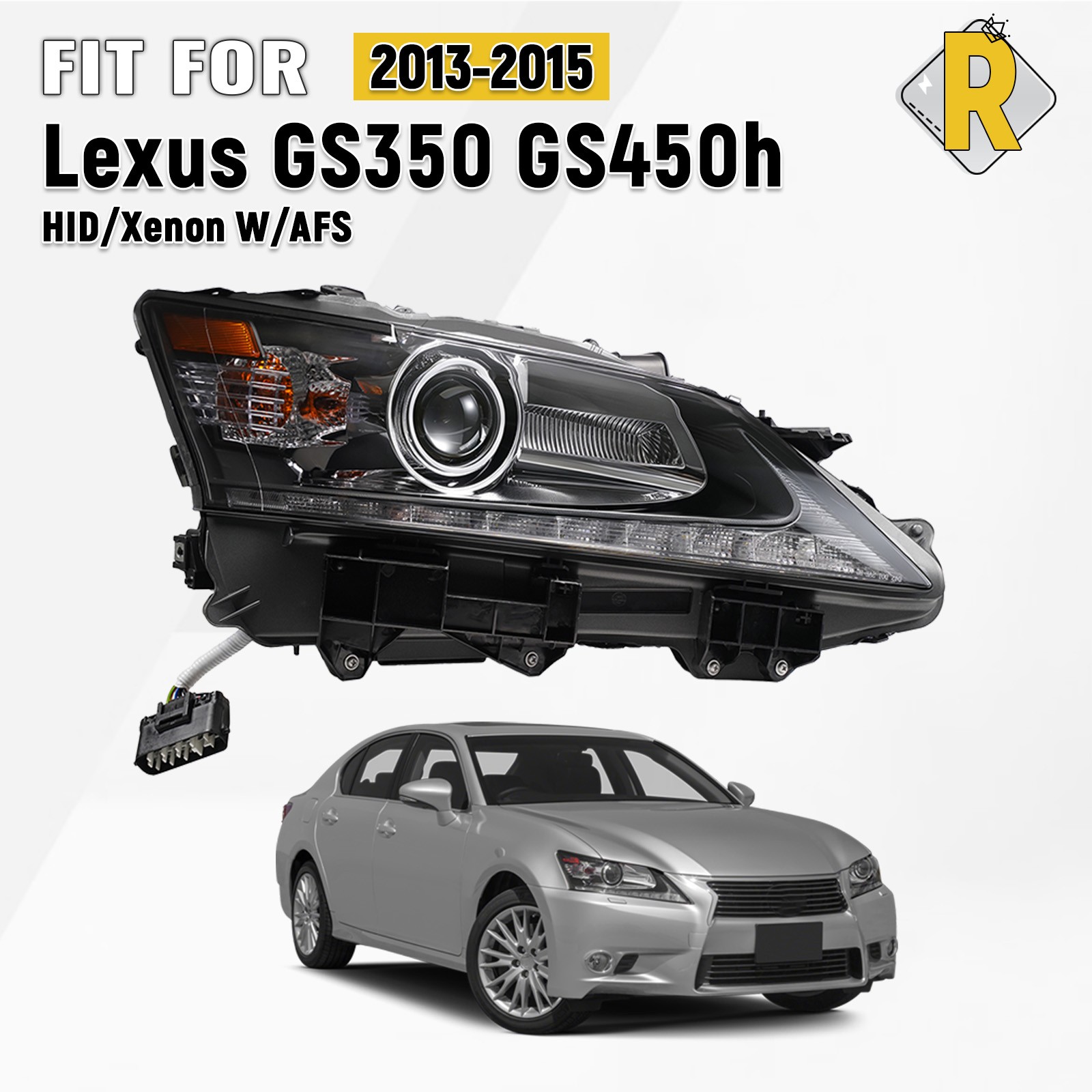 For 2013-2015 Lexus GS350 GS450h HID/Xenon Headlight W/AFS Right Passenger Side For 2013-2015 Lexus GS350 GS450h HID/Xenon Headlight W/AFS Right Passenger Side
